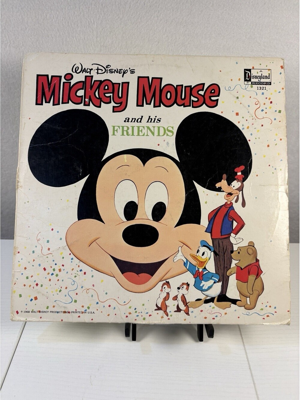 Vtg 1968 Walt Disney Mickey Mouse & His Friends LP Disneyland 1321 Vinyl Recor